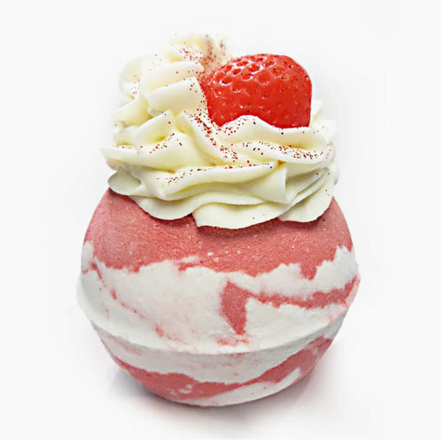 Strawberry Prosecco Cocoa Shea Butter Bath Bomb - Olfactory Candles