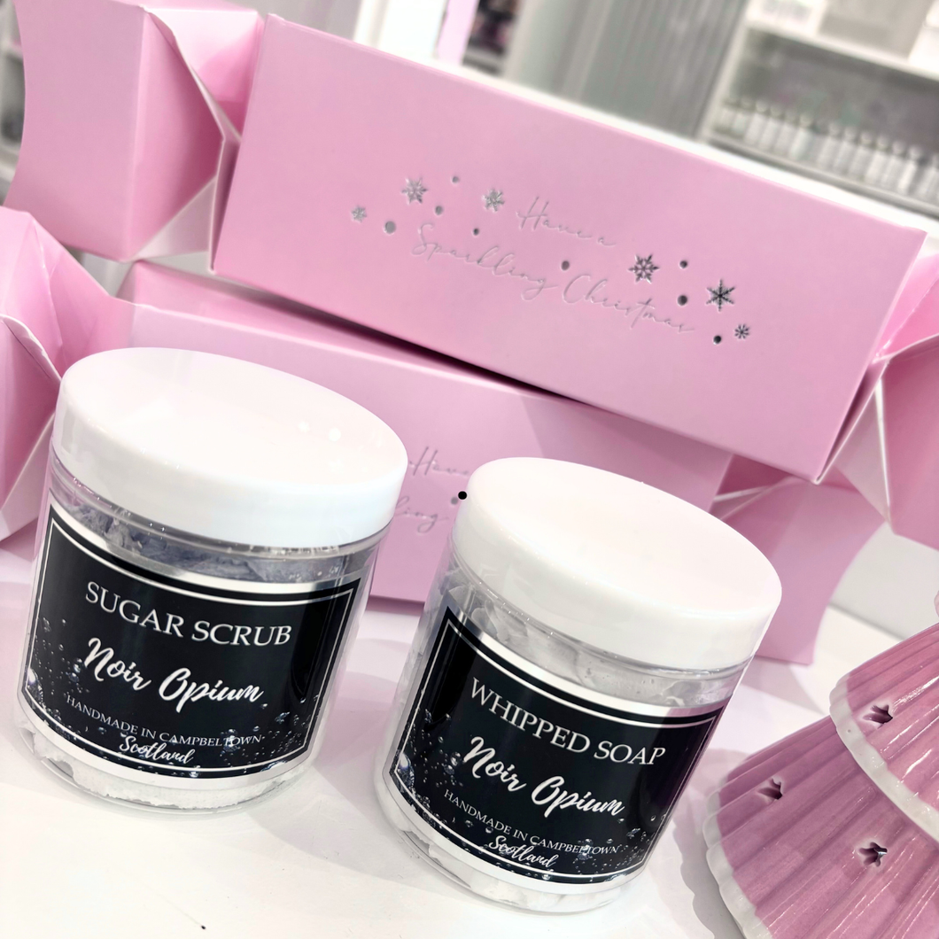 MYSTERY CHRISTMAS CRACKER - WHIPPED SOAP & SUGAR SCRUB DUO