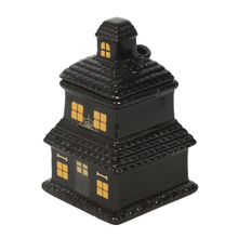 Load image into Gallery viewer, BLACK HAUNTED HOUSE OIL BURNER AND WAX WARMER - OLFACTORY CANDLES