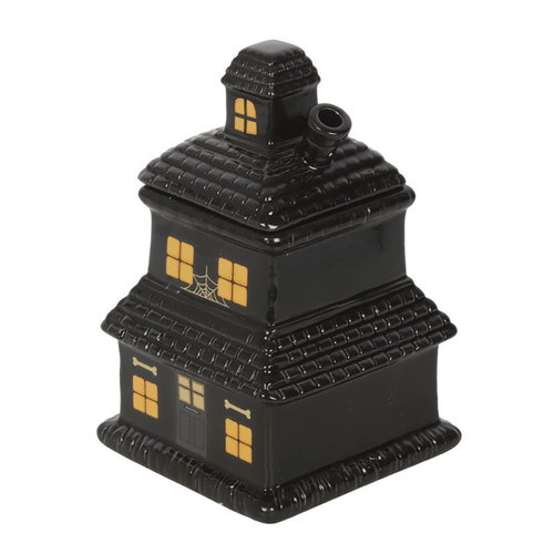 BLACK HAUNTED HOUSE OIL BURNER AND WAX WARMER - OLFACTORY CANDLES
