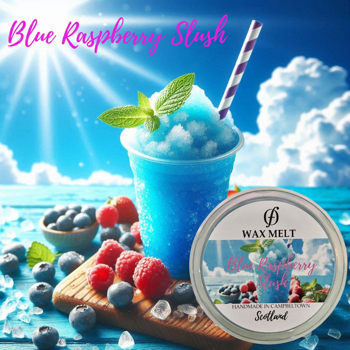 Blue Raspberry Slush – Olfactory Candles