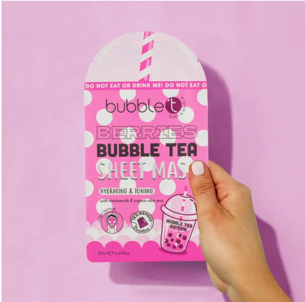 Bubble Tea Berries Hydrating Sheet Mask - Olfactory Candles