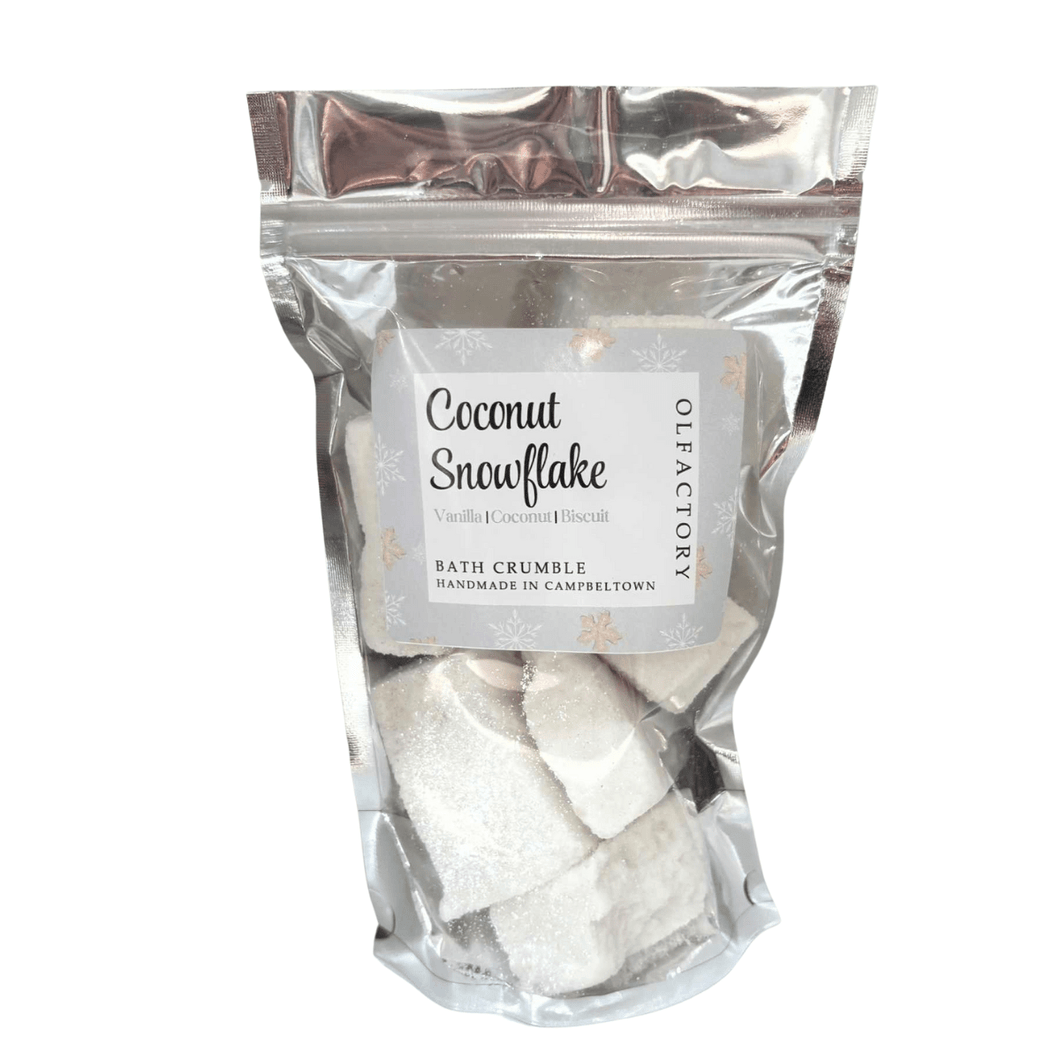 CHRISTMAS BATH CRUMBLE - Coconut Snowflake - OLFACTORY CANDLES