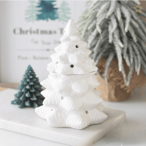 Christmas Tree Wax Burner - White - OLFACTORY CANDLES