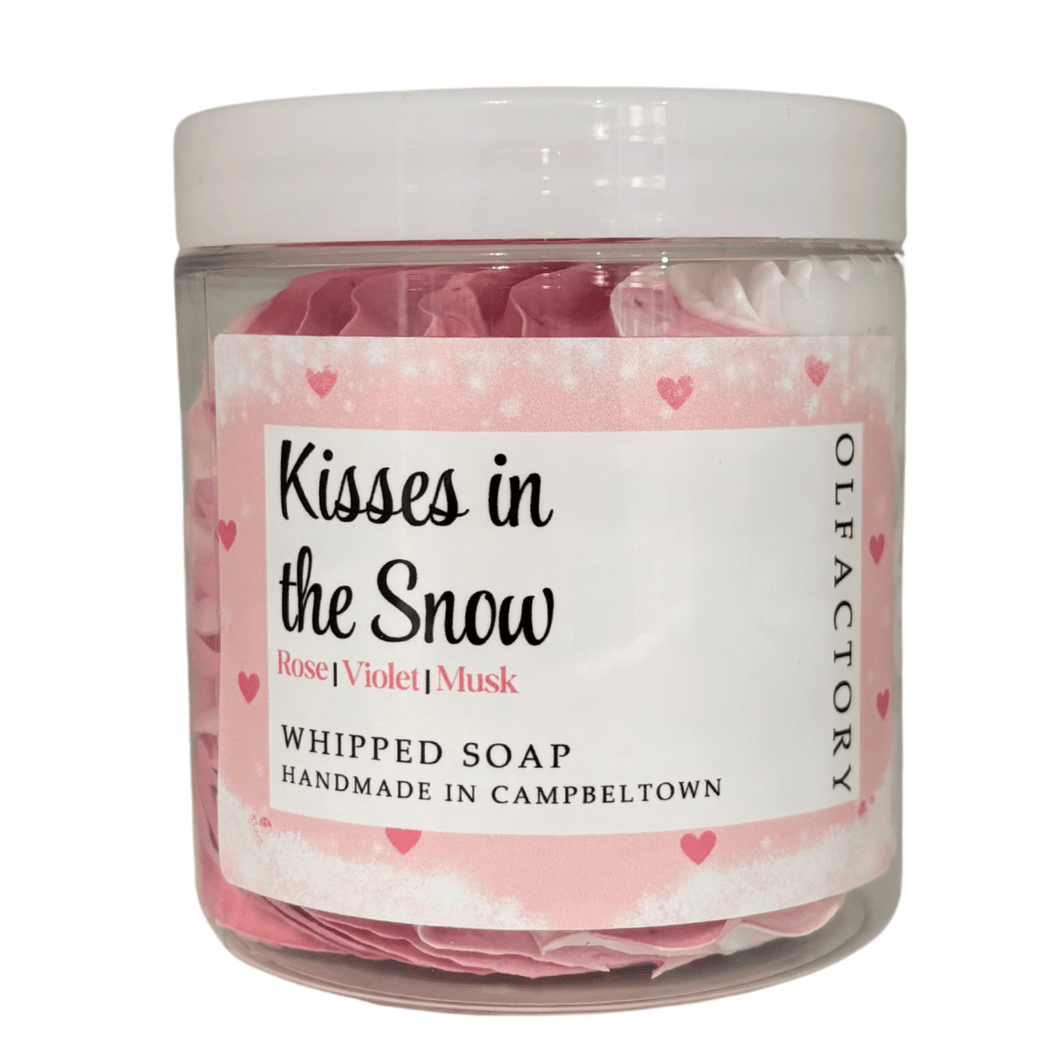 CHRISTMAS WHIPPED SOAP - Kisses in the Snow - OLFACTORY CANDLES