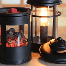 Load image into Gallery viewer, Electric Wax Melt Burner - Edison Lantern Melter Black - OLFACTORY CANDLES