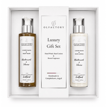 Load image into Gallery viewer, LUXURY GIFT SET - Hand Wash / Lotion &amp; Room Fragrance - OLFACTORY CANDLES