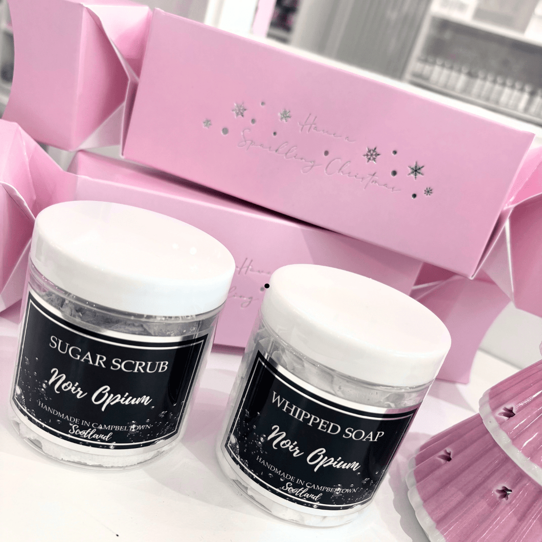 MYSTERY CHRISTMAS CRACKER - WHIPPED SOAP & SUGAR SCRUB DUO - OLFACTORY CANDLES