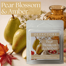 Load image into Gallery viewer, Pear Blossom &amp; Amber - WAX MELT - OLFACTORY CANDLES