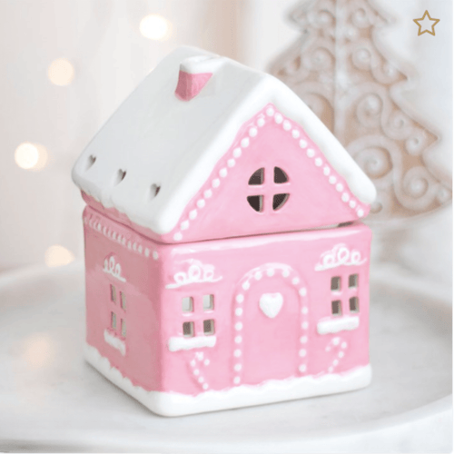 Pink Gingerbread House Oil Burner - OLFACTORY CANDLES