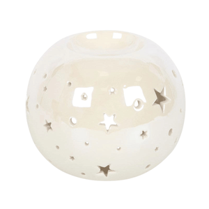 Wax Burner - White Iridescent - Olfactory Candles