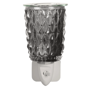 Wax Melt Burner Plug - in - Black Cut Glass - OLFACTORY CANDLES