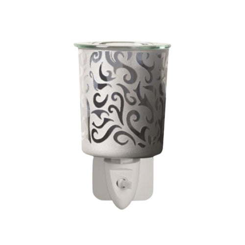 Wax Melt Burner Plug - in - Pewter Swirl - Olfactory Candles