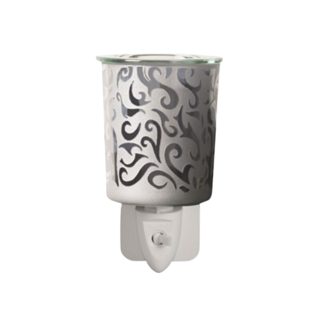 Wax Melt Burner Plug - in - Pewter Swirl - Olfactory Candles