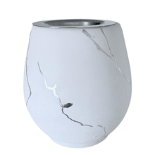 Load image into Gallery viewer, Wax Melt Burner - Stone Burner Silver Leaf - Olfactory Candles