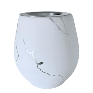 Wax Melt Burner - Stone Burner Silver Leaf - Olfactory Candles