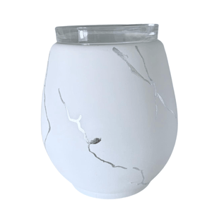 Wax Melt Burner - Stone Burner Silver Leaf - Olfactory Candles