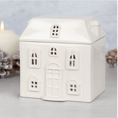 White Ceramic House Oil Burner - OLFACTORY CANDLES