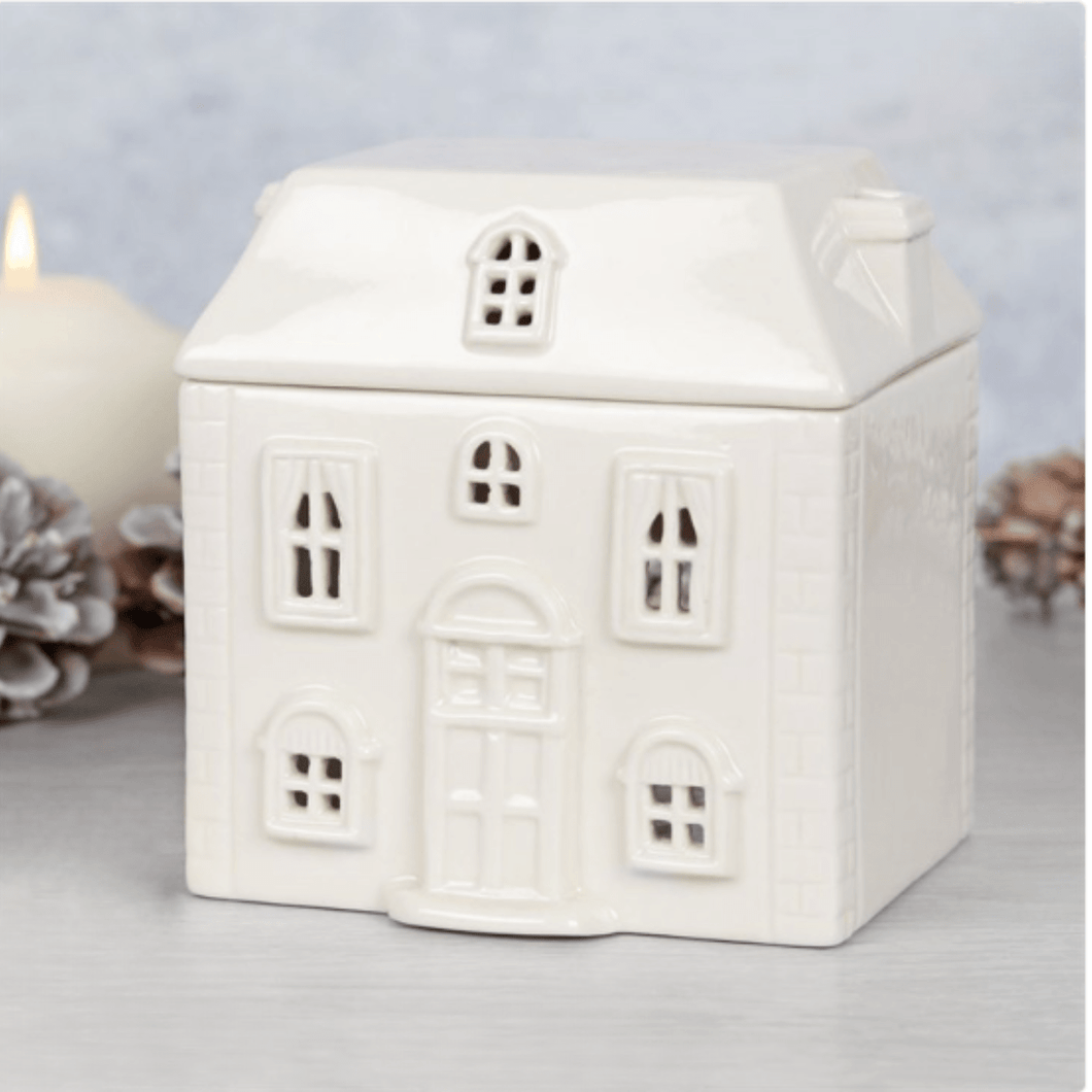 White Ceramic House Oil Burner - OLFACTORY CANDLES