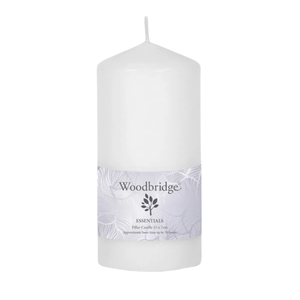 White Unscented Pillar Candle 15x7cm - Olfactory Candles
