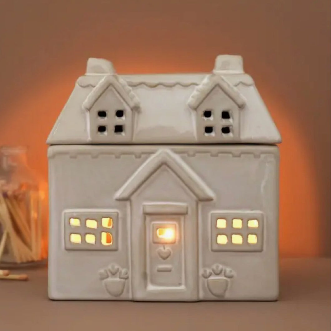 Ceramic House Wax Melt Burner - Olfactory Candles