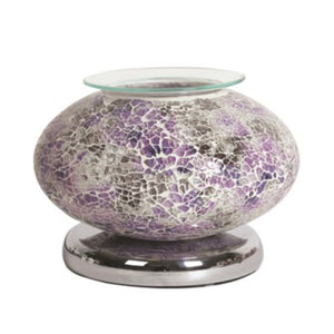 Electric Wax Melt Burner - Purple Mosaic Ellipse - Olfactory Candles