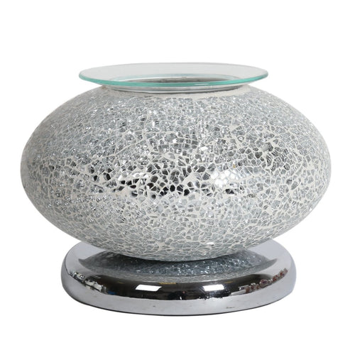 Electric Wax Melt Burner - Silver Mosaic Round - Olfactory Candles