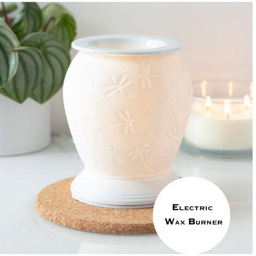 Electric Wax Melt Burner - White Dragonfly - Olfactory Candles