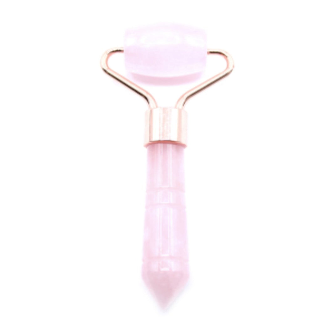 Gemstone Mini Facial Roller -Rose Quartz - Olfactory Candles