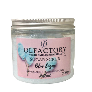 Handmade Sugar Scrub Soap - Blue Sugar - Olfactory Candles